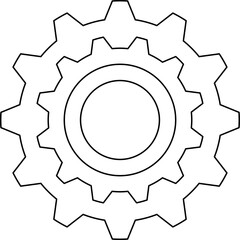 Fixed gear outline vector
