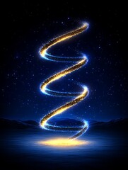 Spiral Glow Night Landscape