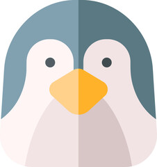 penguin Illustration on a white background.