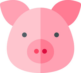 pig Illustration on a white background.