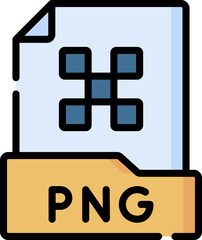 png file format Illustration on a white background.