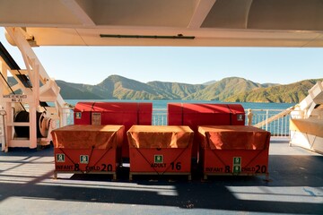 Life Jacket Boxes on a Ferry - Essential Maritime Safety Equipment