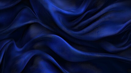 Obraz premium Abstract image of flowing dark blue fabric with subtle texture. Perfect for backgrounds, design projects & presentations.