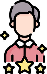 role model Illustration on a white background.