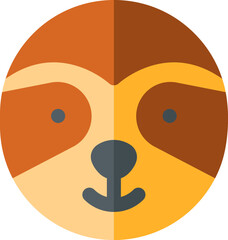 sloth Illustration on a white background.