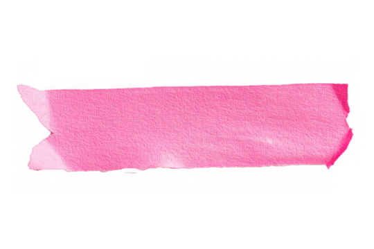 Crumpled pink matte adhesive tape with torn edges 
