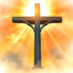 cross at sunrise