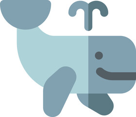 whale Illustration on a white background.