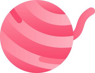 yarn ball Illustration on a white background.