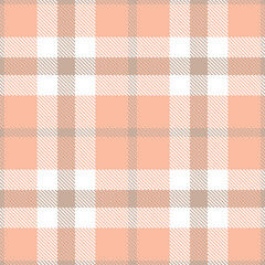 Cool Mushroom and Cool Pale Salmon Seamless Tartan Textile Design