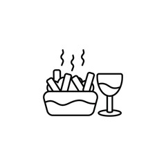 Food icon design with white background stock illustration