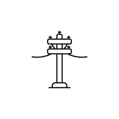 Pole icon design with white background stock illustration