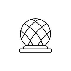 Montreal Biosphere icon design with white background stock illustration