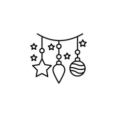 Garland icon design with white background stock illustration