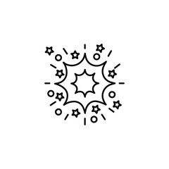 Firework icon design with white background stock illustration