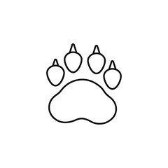 Bear Paw icon design with white background stock illustration