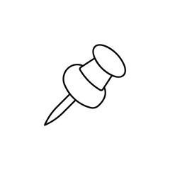 Pin icon design with white background stock illustration