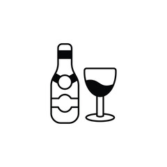 Drink icon design with white background stock illustration