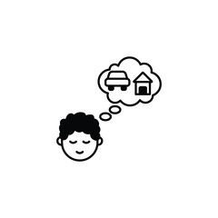 Dream icon design with white background stock illustration