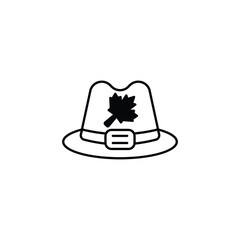 Canadian Hat icon design with white background stock illustration