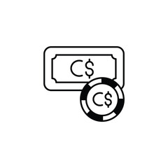 Canadian Culture icon design with white background stock illustration