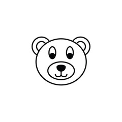 Bear icon design with white background stock illustration