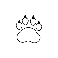 Bear Paw icon design with white background stock illustration