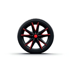 Obraz premium 3d car wheel logo design