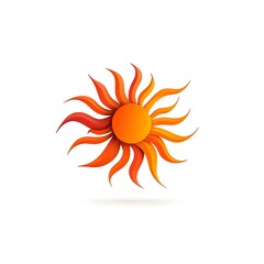 3d sun logo design