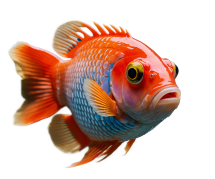 Vibrant Molly Fish Portrait Showcasing Intricate Scale Patterns and Vivid Coloration Against a Clean Underscored Studio Ambiance Capturing the Essence of Aquatic Beauty - Powered by Adobe