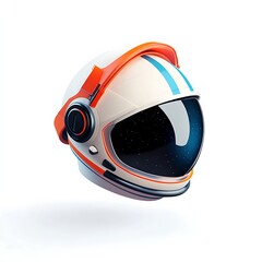3d space helmet logo design