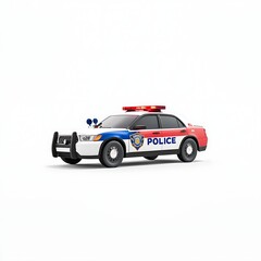 Obraz premium 3d police car logo design