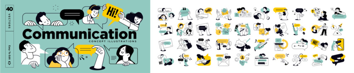  People communication Illustrations
