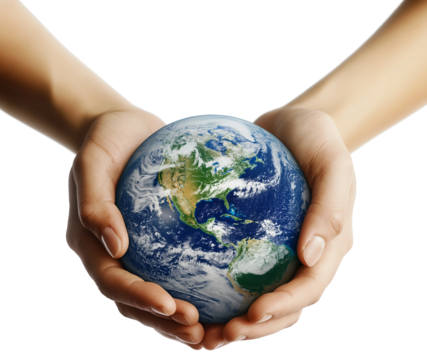 Hands Holding Earth for a Sustainable Future