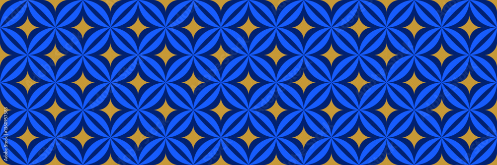 Poster seamless geometric pattern. navy and gold abstract background for design textile, fabric swatch, sca
