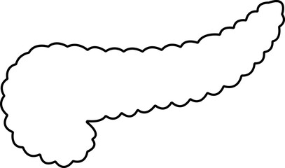 Human Organs Hand Drawn line Icon Organs Vector for apps, web sign symbol axial chronic inflammatory disease pictogram for human anatomy