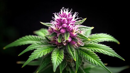 Purple Cannabis Bud Close-up