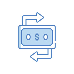 cash remittance Vector icon
