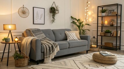 modern living room with sofa