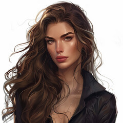 Naklejka premium Whispers of Her Hair