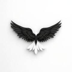 Naklejka premium 3d angel logo