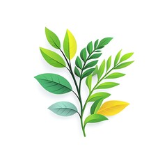 Fototapeta premium 3d palm leaves logo