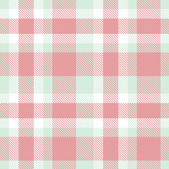 Modern Light Duck Egg Blue Seamless Tartan Textile Design