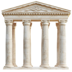 Fototapeta premium Majestic Greek Temple Entrance Three Columns Classical Architecture