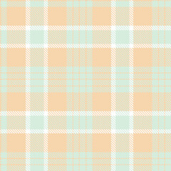 Modern Seamless Tartan in Vivid Light Peach tones Textile Design