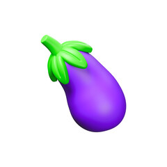 Eggplant vegetable facing right