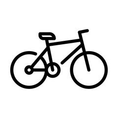 bicycle outline icon. bike black line illustration.
