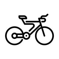 Fototapeta premium Time Trial bike outline icon. bicycle black line illustration 