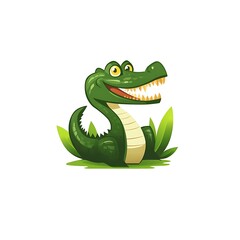 Fototapeta premium 3d crocodile logo style