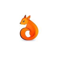Obraz premium 3d squirrel logo design